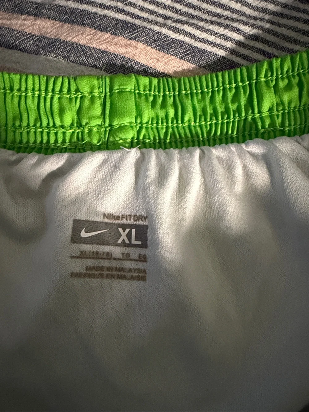 Nike Women's Bright Lime Athletic Shorts with Black Trim